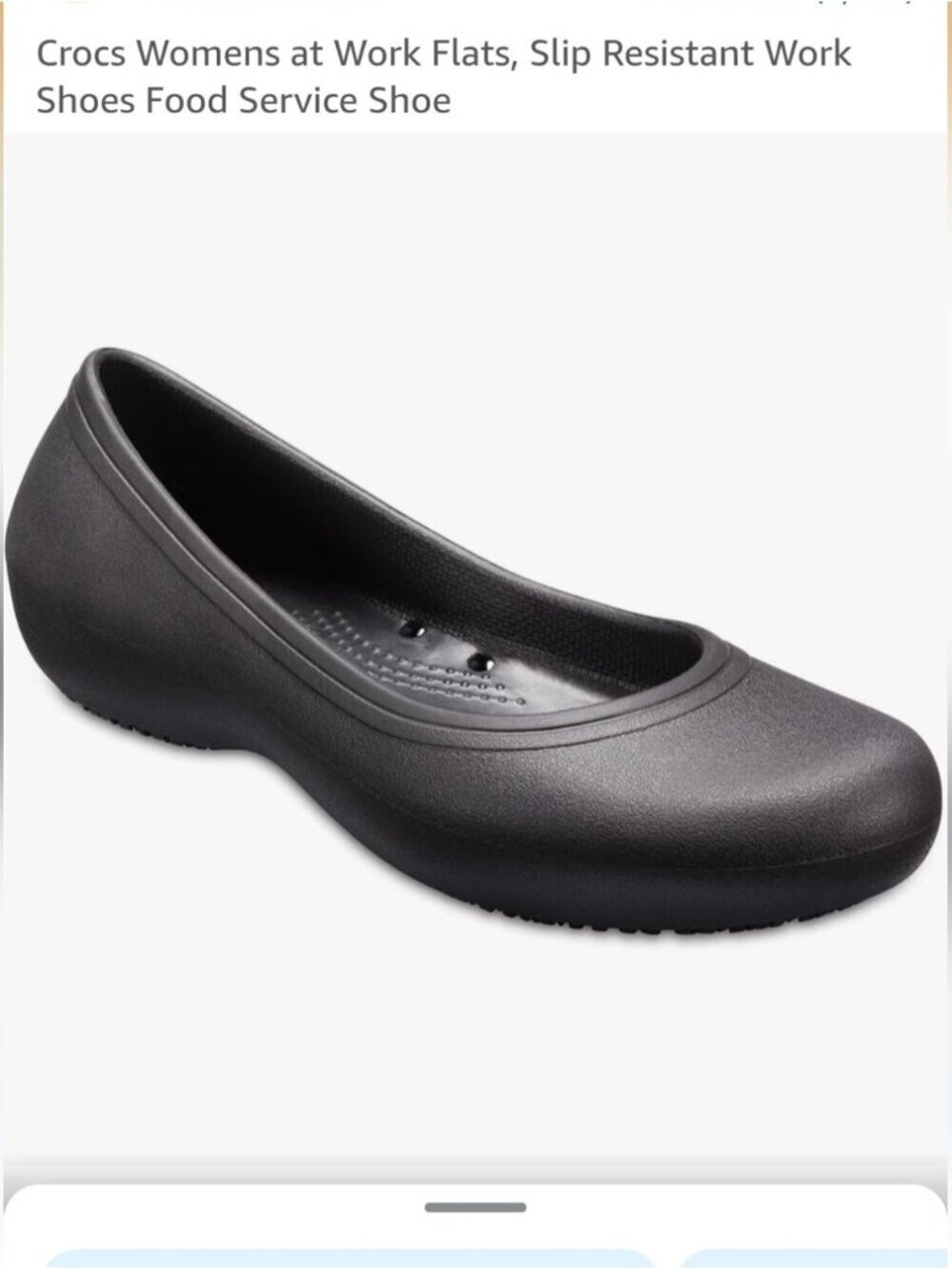 Crocs Womens at Work Flats, Everyday Flats, Slip Resistant Shoes Black Size 8 - Picture 2 of 16